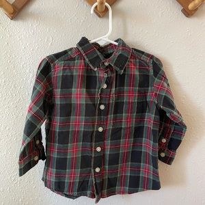 Vintage Toddler Flannel Button Down Shirt